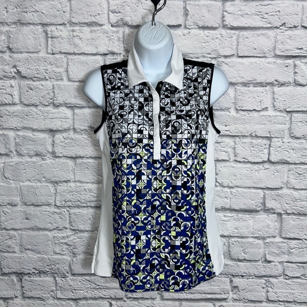 Slazenger Golf Small Multicolor Sleeveless Collared Active Tank Top